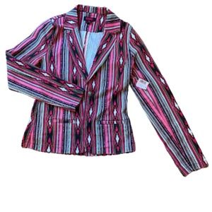 Rock & Roll cowgirl NWT aztec western print blazer size M pink